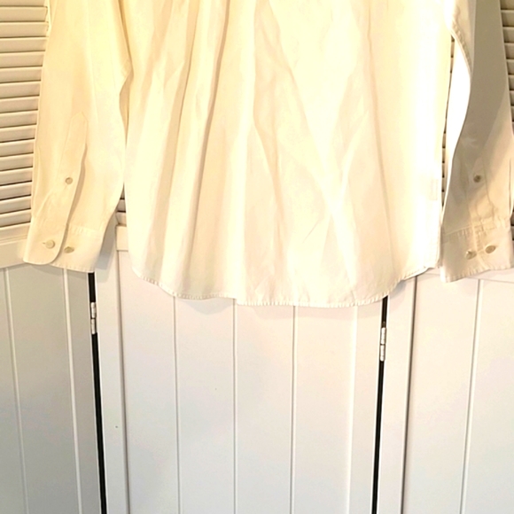LAUREN RALPH LAUREN WOMEN’S WHITE LONG SLEEVE STITCHED FRONT SHIRT SZM - Picture 7 of 10